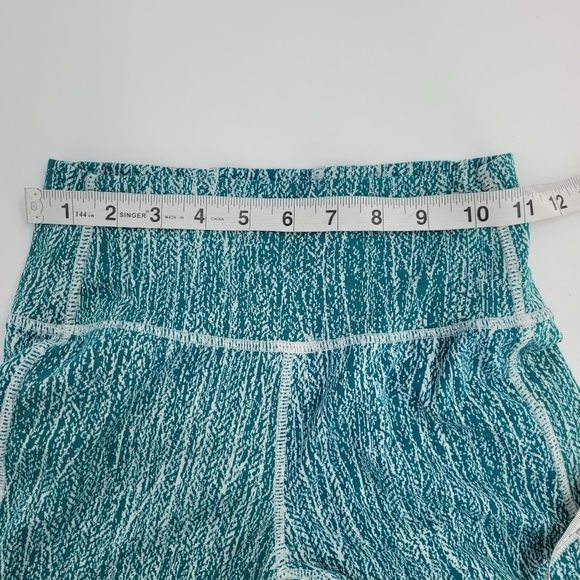 Buffbunny Jacquard turquoise high waisted Leggings size small - Picture 7 of 7